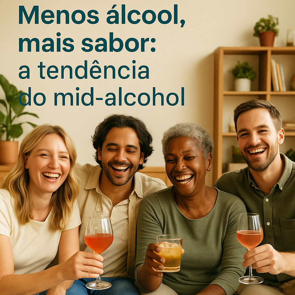 As pessoas de diferentes idades bebendo bebida alcoólica