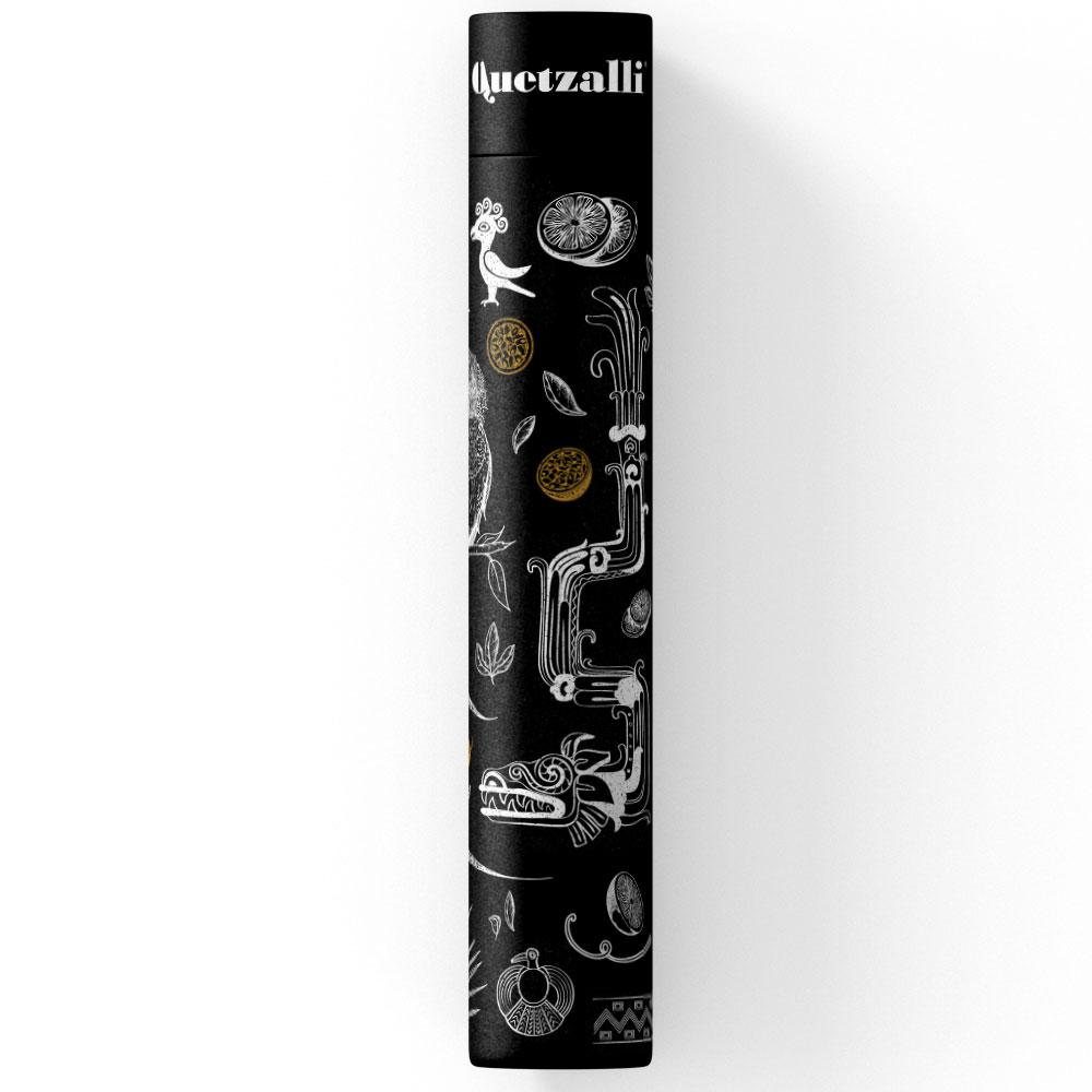 Quetzalli Goods - Caixa de Presente Tubo - Desenho Asteca - 1un