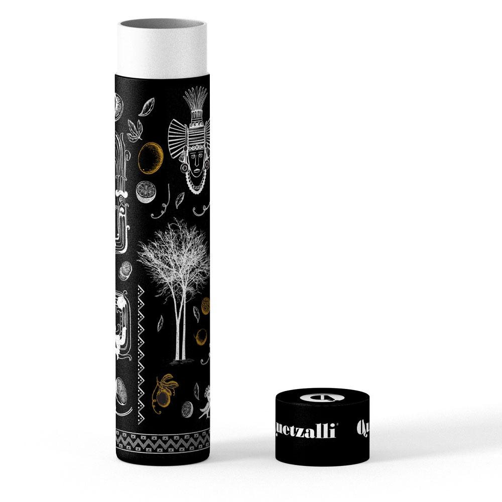Quetzalli Goods - Caixa de Presente Tubo - Desenho Asteca - 1un