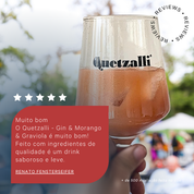 Quetzalli Drink - Gin com Morango e Graviola - Drink Pronto - 750 ml