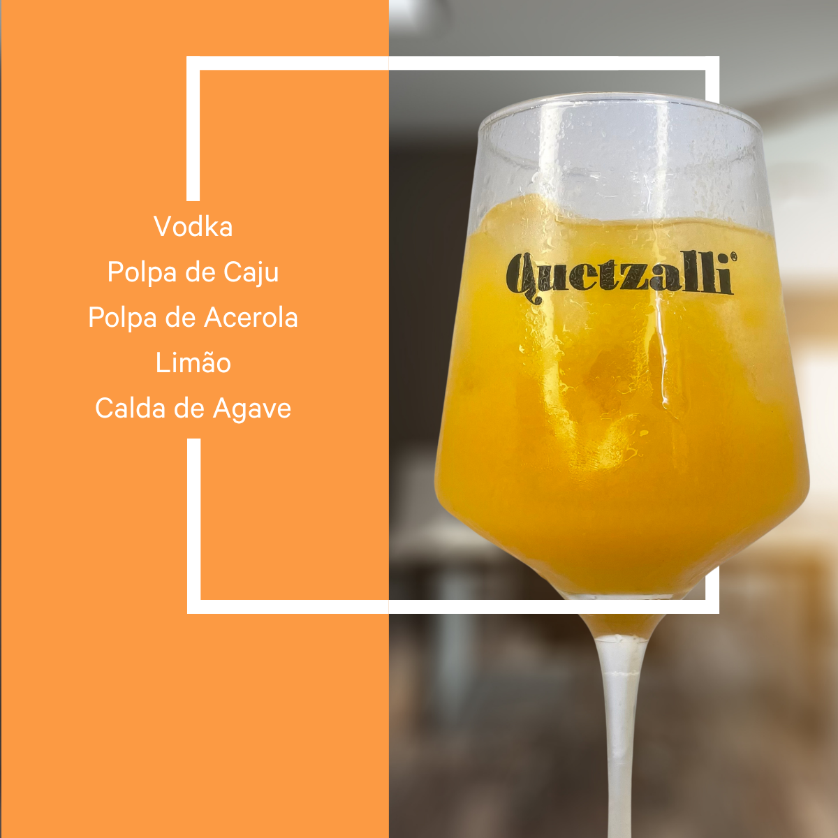 Quetzalli Drink - Vodka com Caju e Acerola - Drink Pronto - 750 ml