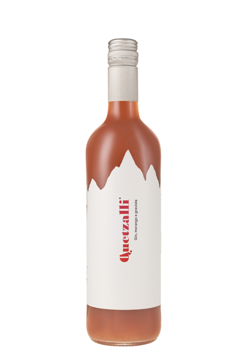 Quetzalli Drink - Gin com Morango e Graviola - Drink Pronto - 750 ml