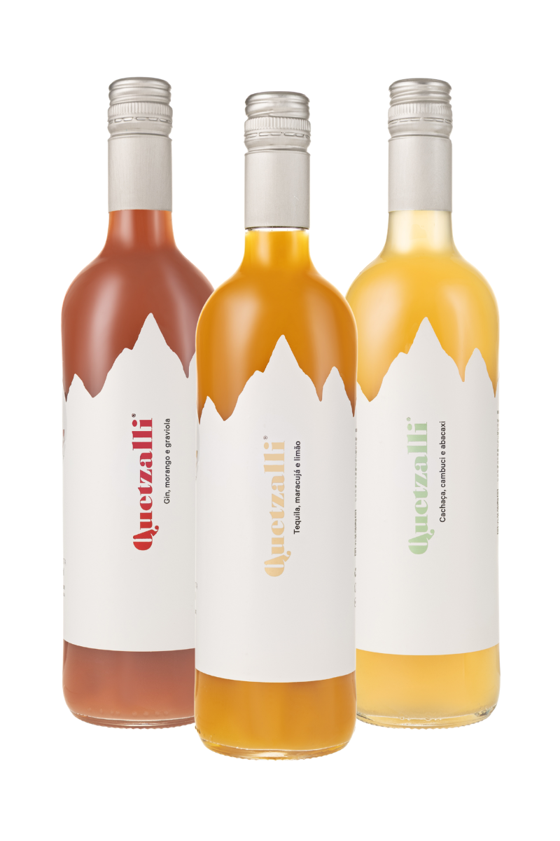 Kit Quetzalli Trio de Três – Degustação com 3 Sabores de Drinks Prontos