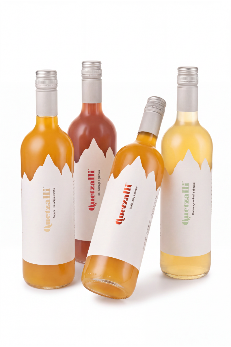 Kit Quetzalli Quarteto Delícia – 4 Sabores de Drinks Prontos (3 Litros)